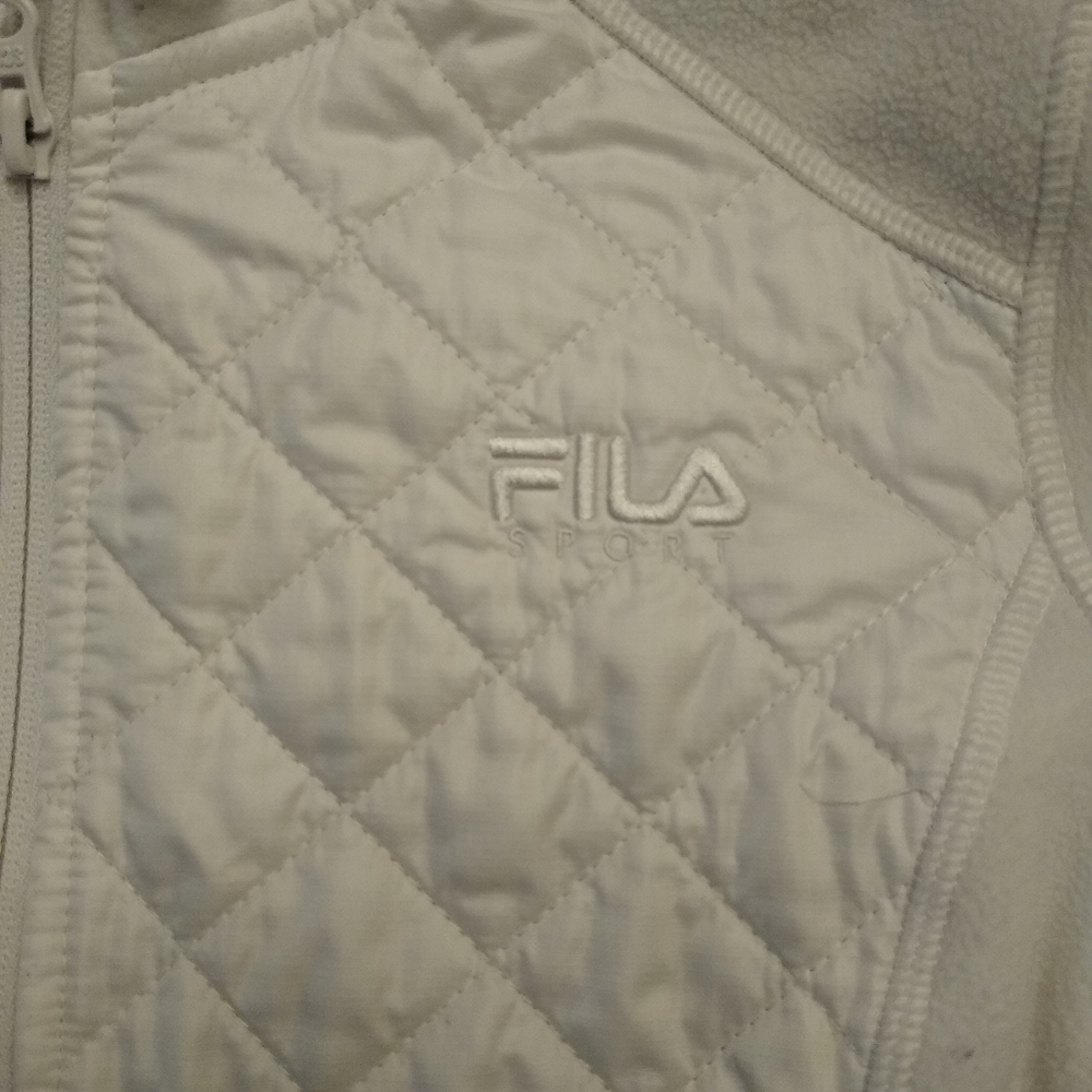 Fila White Woman's Hoodie In Size L View 2